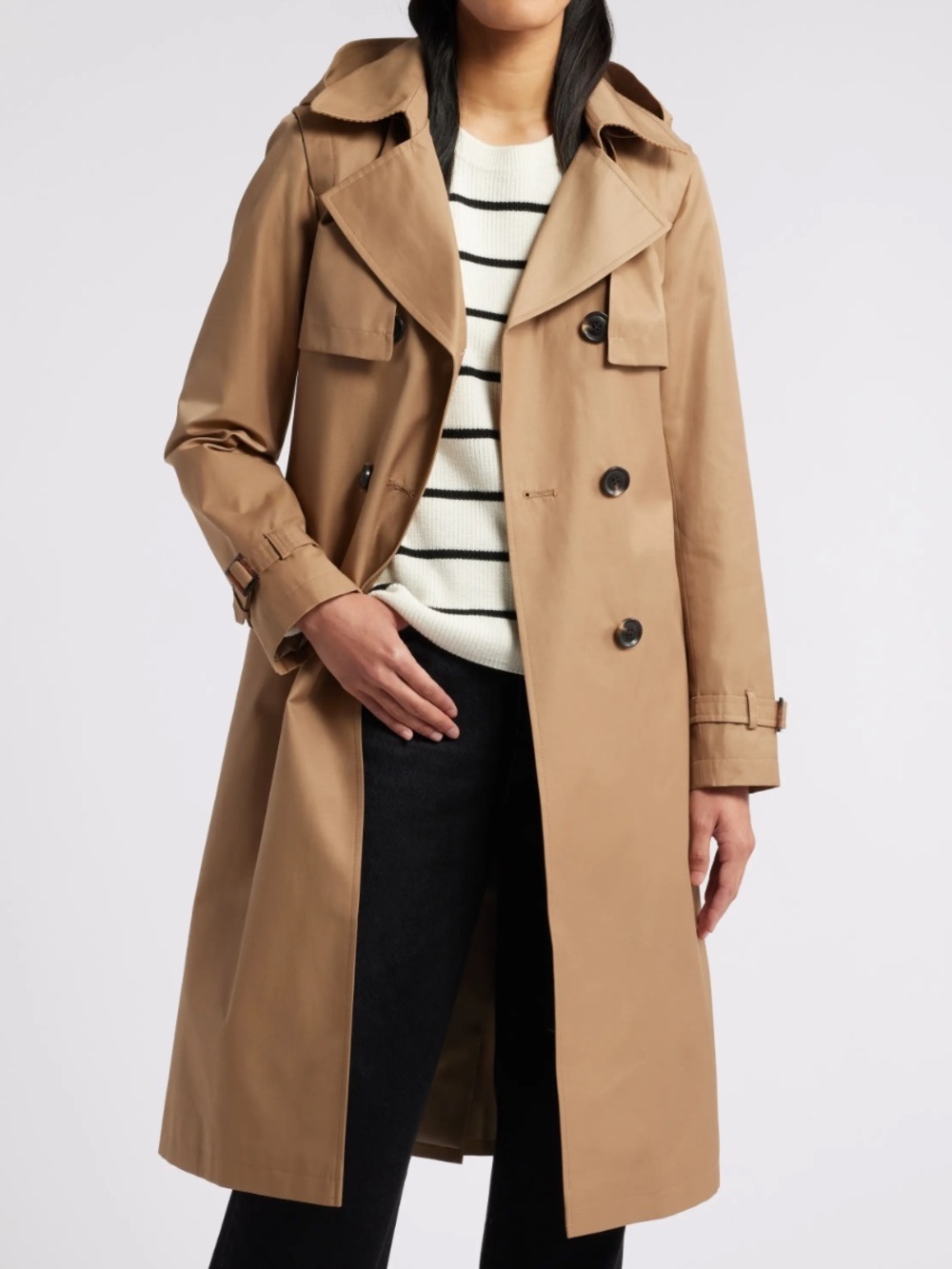 Sam Edelman NEW Double Breasted Belted Trench Coat small